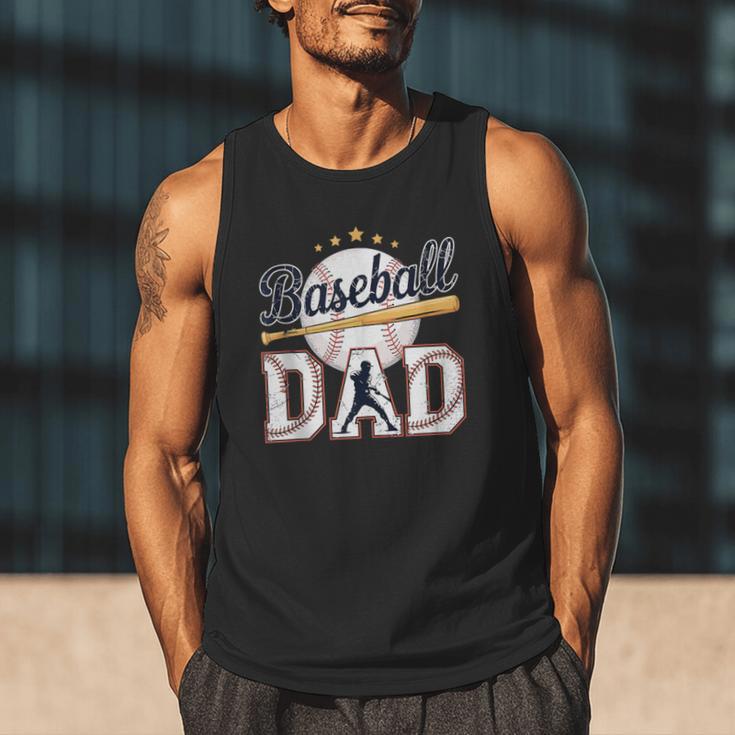 Baseball Dad Player Cool Retro Sports Fan Father's Day Men Tank Top