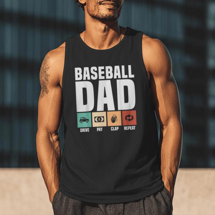 Baseball Dad Proud Little Slugger Father Humor Men Tank Top