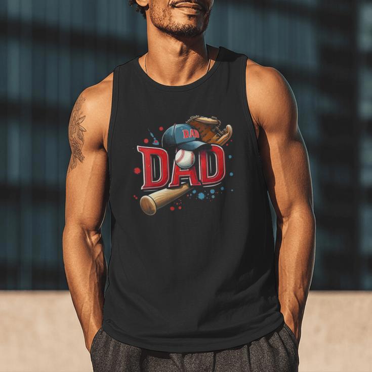 Baseball Dad Sport Fan Father Men Baseball Fathers Day Men Tank Top