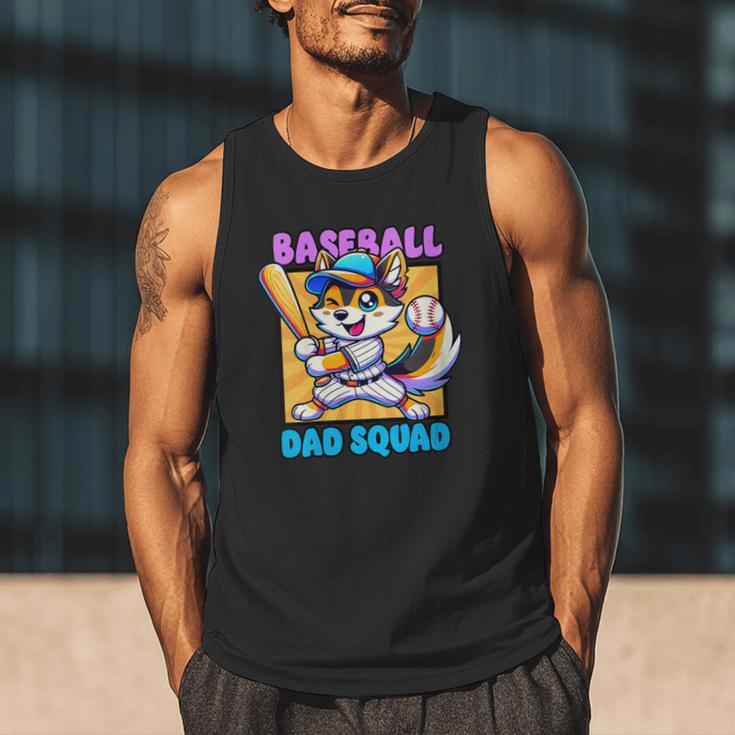 Baseball Dad Squad Fox On The Bat Men Tank Top