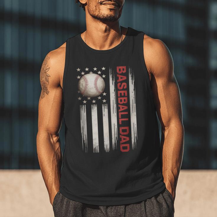 Baseball DAD USA American Flag Fathers Day 4th Of July Men Tank Top Baseball DAD USA American Flag Fathers Day 4th Of July Men Tank Top
