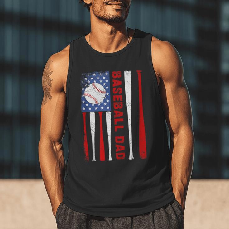 Baseball Dad USA American Flag Father's Day 4th Of July Men Tank Top Baseball Dad USA American Flag Father's Day 4th Of July Men Tank Top