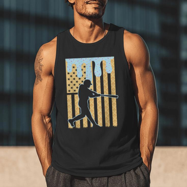 Baseball Drip Boys Dripping Ice Cream Baseball American Flag Men Tank Top Baseball Drip Boys Dripping Ice Cream Baseball American Flag Men Tank Top