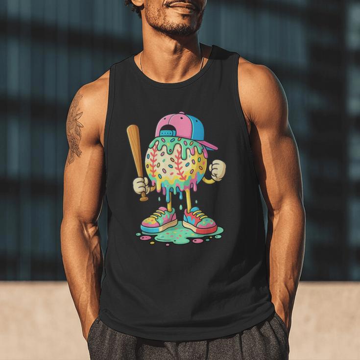 Baseball Drip For Boys Ice Cream Drip Baseball Sport Men Tank Top Baseball Drip For Boys Ice Cream Drip Baseball Sport Men Tank Top