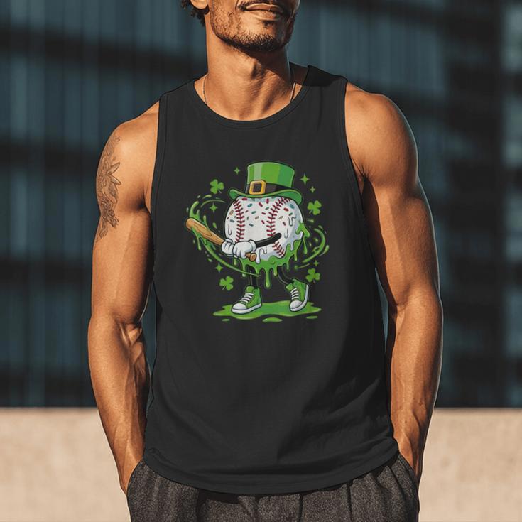 Baseball Drip For Boys Ice Cream Drip Youth St Patricks Day Men Tank Top