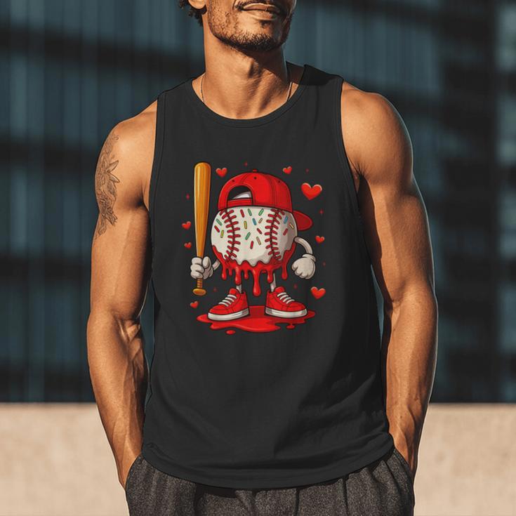 Baseball Drip Ice Cream Apparel Boys Kids Valentines Day Men Tank Top Baseball Drip Ice Cream Apparel Boys Kids Valentines Day Men Tank Top