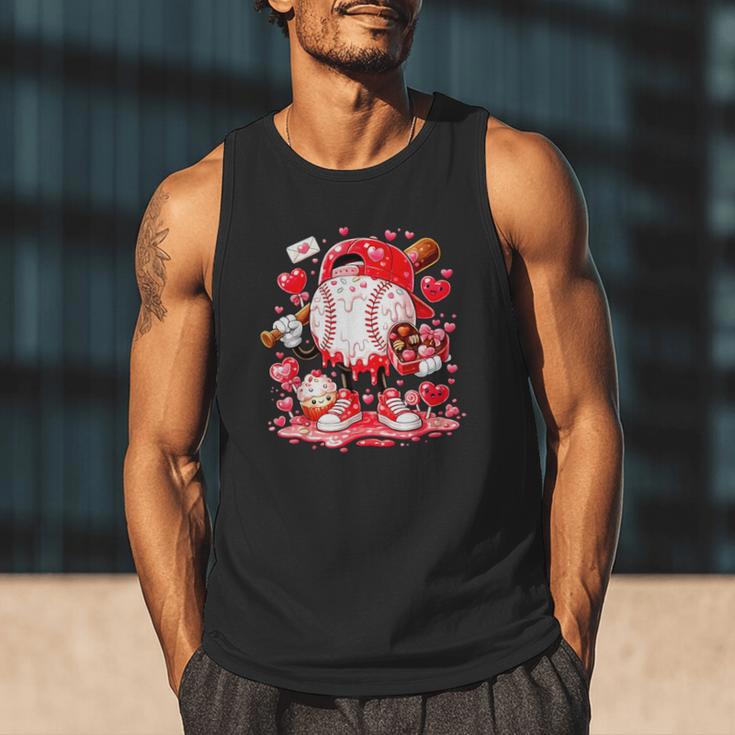 Baseball Drip Ice Cream Boys Kids Youth Valentines Men Tank Top
