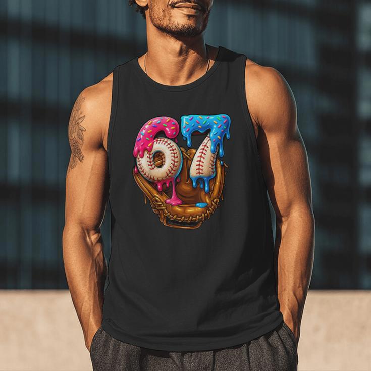 Baseball Drip Ice Cream Number 67 Player Or 67th Birthday Men Tank Top Baseball Drip Ice Cream Number 67 Player Or 67th Birthday Men Tank Top