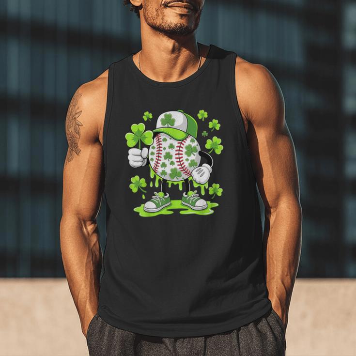 Baseball Drip Ice Cream Shamrock Irish St Patricks Men Men Tank Top