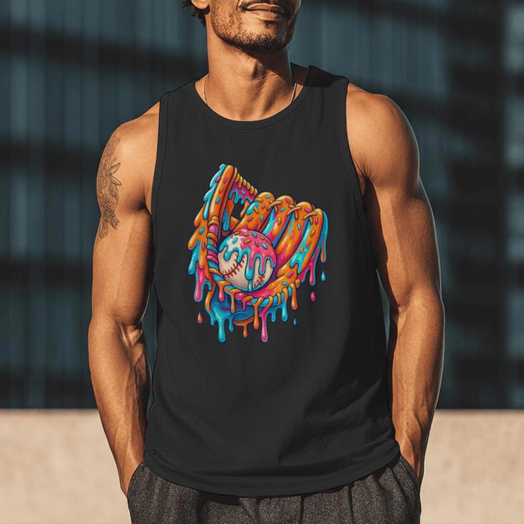 Baseball Drip Ice Cream Sprinkles Baseball Glove For Boys Men Tank Top Baseball Drip Ice Cream Sprinkles Baseball Glove For Boys Men Tank Top