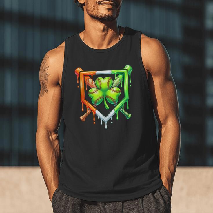 Baseball Drip Ice Cream St Patricks Day Shamrock Lucky Men Tank Top Baseball Drip Ice Cream St Patricks Day Shamrock Lucky Men Tank Top