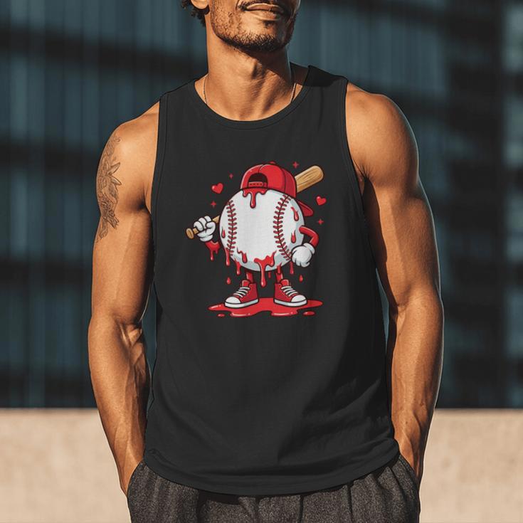 Baseball Drip Icecream Men Boy Valentine Men Tank Top