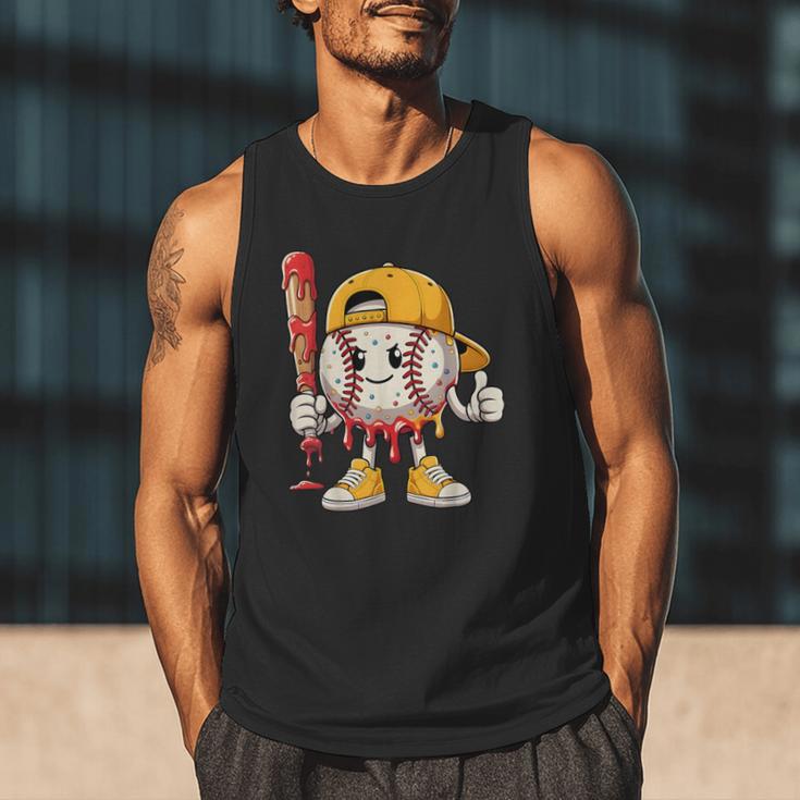 Baseball Drip Baseball Life Style 101 Apparel Youth Men Tank Top