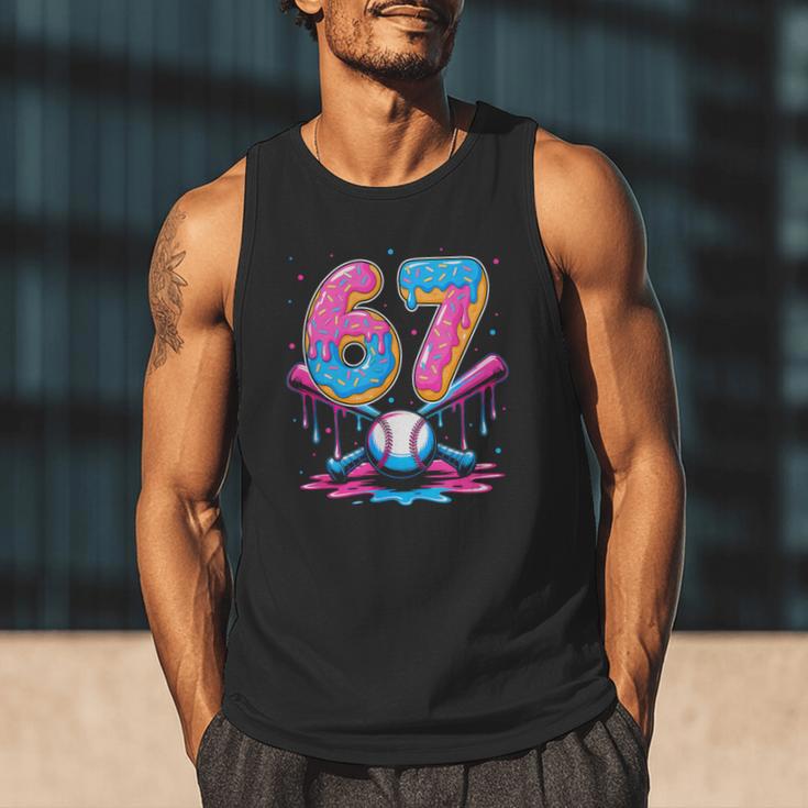 Baseball Drip Number 67 Player 67Th Birthday Baseball Meme Men Tank Top
