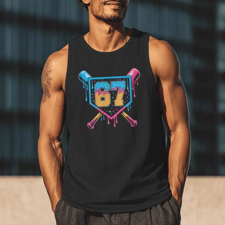 Baseball Drip Number 67 Player Or 67Th Birthday Men Tank Top Baseball Drip Number 67 Player Or 67Th Birthday Men Tank Top