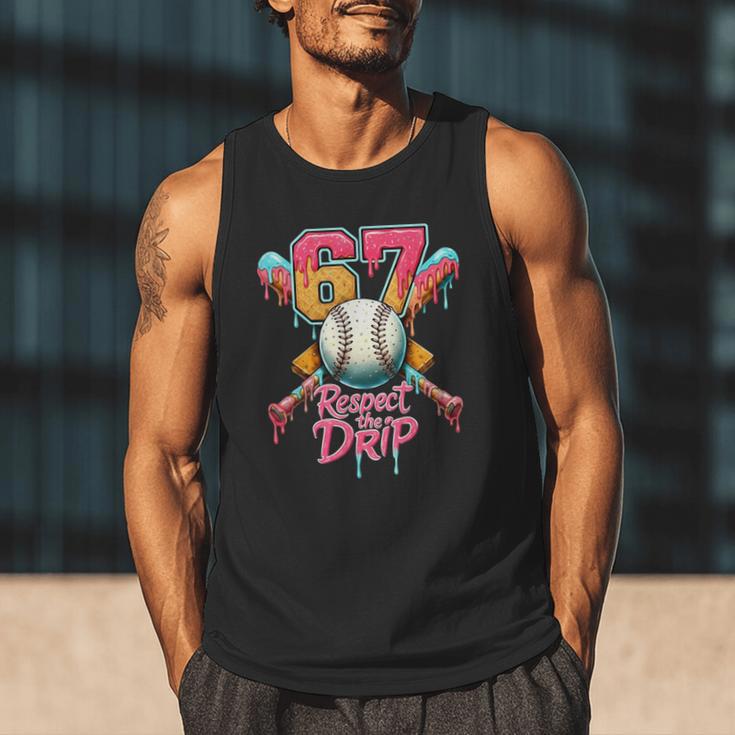 Baseball Drip Number 67 Player Sport For Men Women Kids Men Tank Top