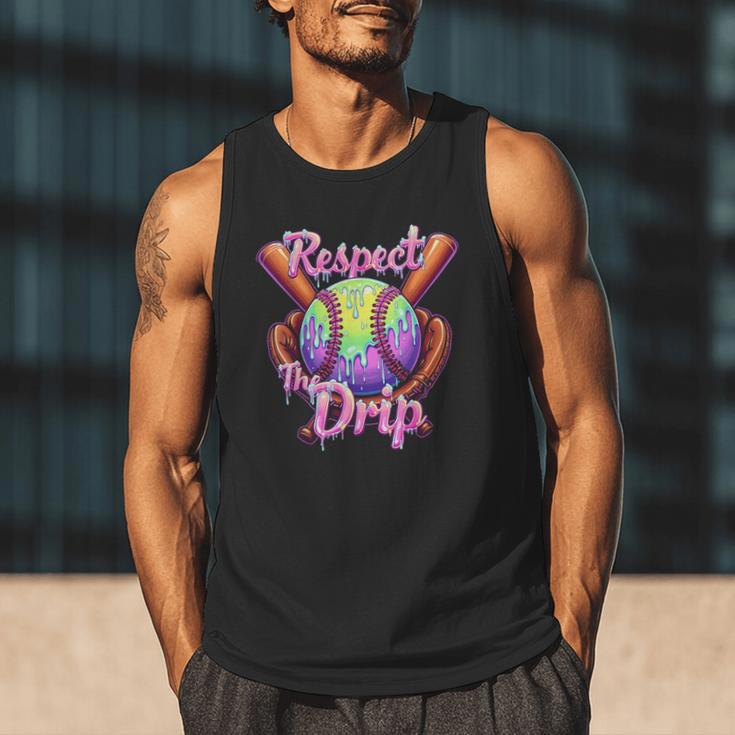 Baseball Drip Respect The Drip Purple Ice Cream Sprinkles Men Tank Top