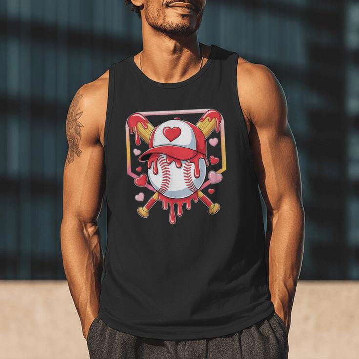 Baseball Heart Valentines Day Baseball Ice Cream Drip Boys Men Tank Top Baseball Heart Valentines Day Baseball Ice Cream Drip Boys Men Tank Top