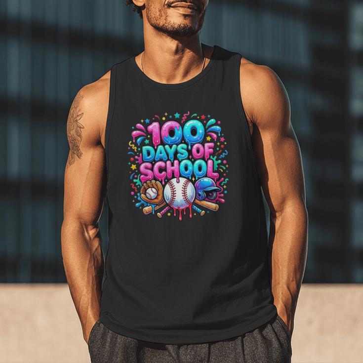 Baseball Ice Cream Drip 100 Days Of School Student Teacher Men Tank Top Baseball Ice Cream Drip 100 Days Of School Student Teacher Men Tank Top