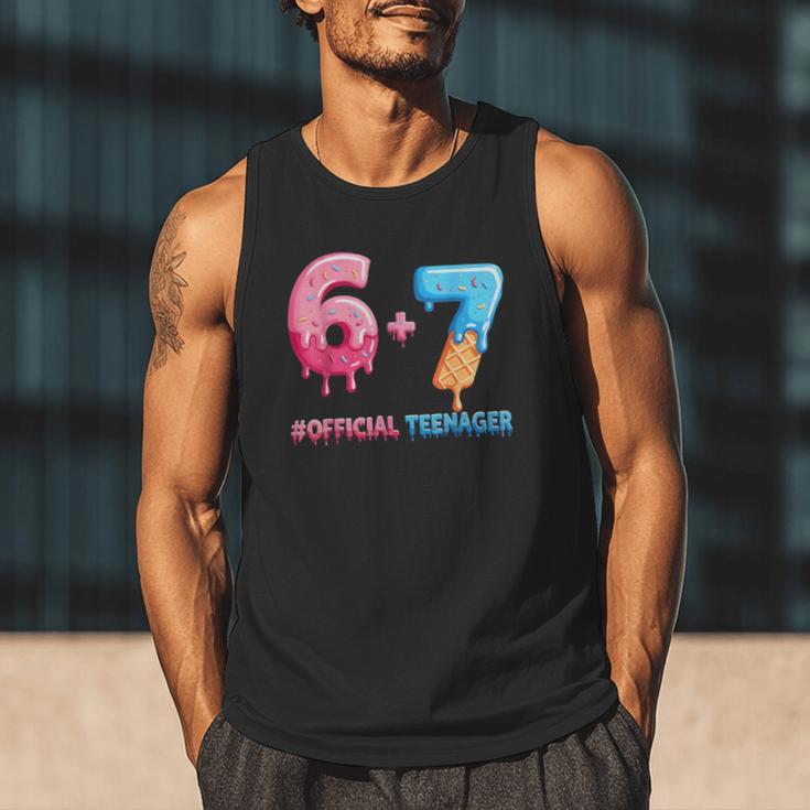 Baseball Ice Cream Drip 67 Official Teenager 13th Birthday Men Tank Top Baseball Ice Cream Drip 67 Official Teenager 13th Birthday Men Tank Top