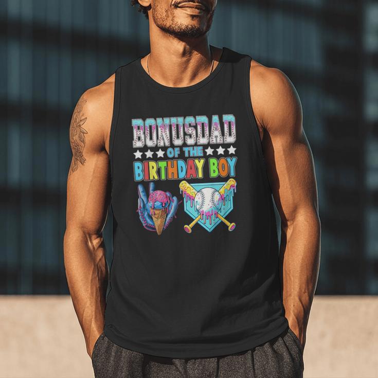 Baseball Ice Cream Drip Bonus Dad Of The Birthday Boy Men Tank Top