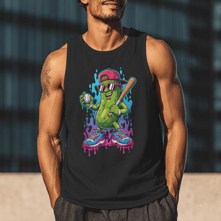 Baseball Ice Cream Drip Boys And Girls Batter Game Day Men Tank Top Baseball Ice Cream Drip Boys And Girls Batter Game Day Men Tank Top