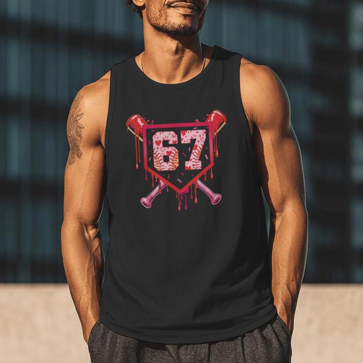 Baseball Ice Cream Drip Number 67 Meme Valentine Couple Love Men Tank Top Baseball Ice Cream Drip Number 67 Meme Valentine Couple Love Men Tank Top