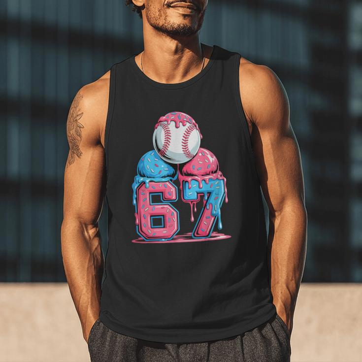 Baseball Ice Cream Drip Six Seven Gen Alpha Meme 67 Men Tank Top Baseball Ice Cream Drip Six Seven Gen Alpha Meme 67 Men Tank Top