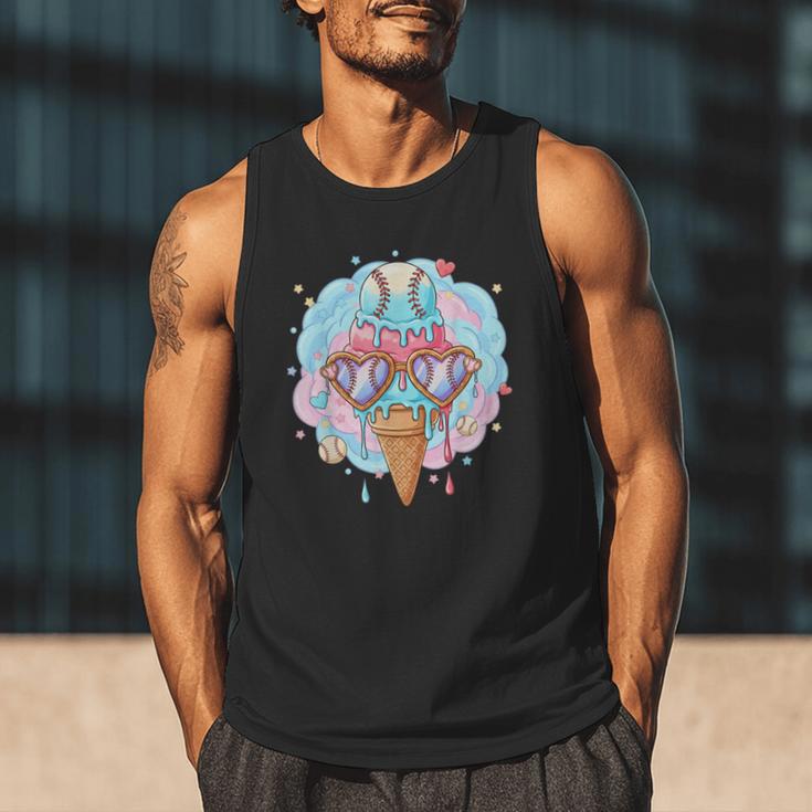 Baseball Ice Cream Heart Sunglasses Youth Boys Valentine Men Tank Top Baseball Ice Cream Heart Sunglasses Youth Boys Valentine Men Tank Top