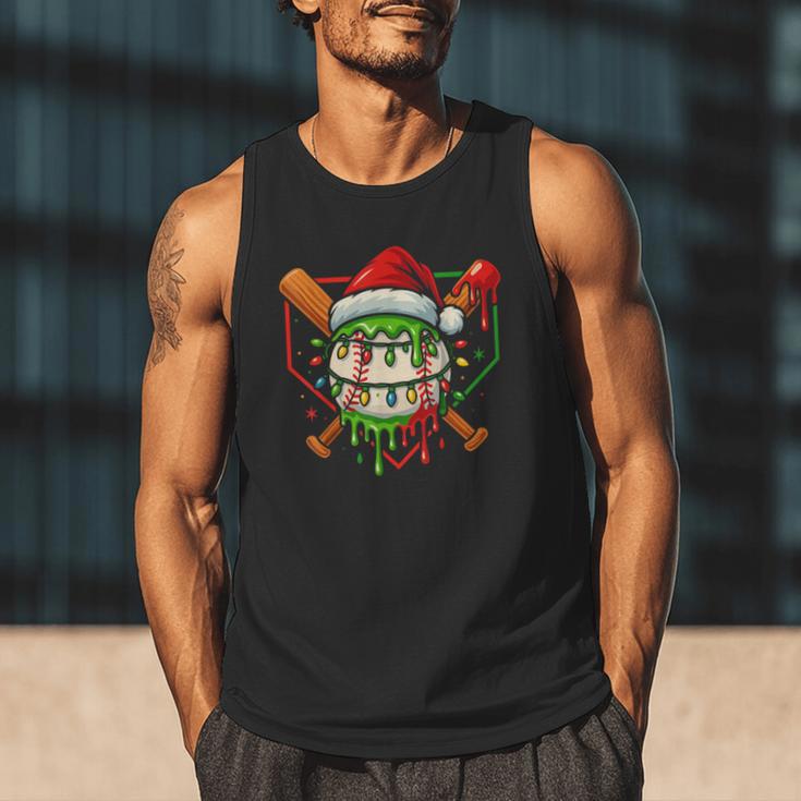 Baseball Lifestyle Apparel Youth Christmas Baseball Drip Men Tank Top