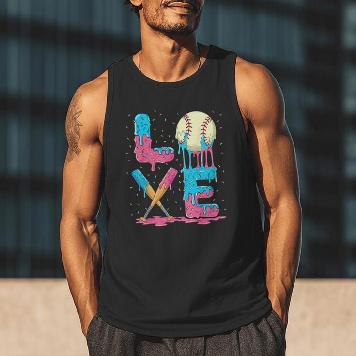 Baseball Love Drip Ice Cream Colorful Baseball Men Tank Top