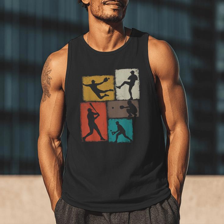 Baseball Player Collage Men Kids Coach Youth Boys Men Tank Top