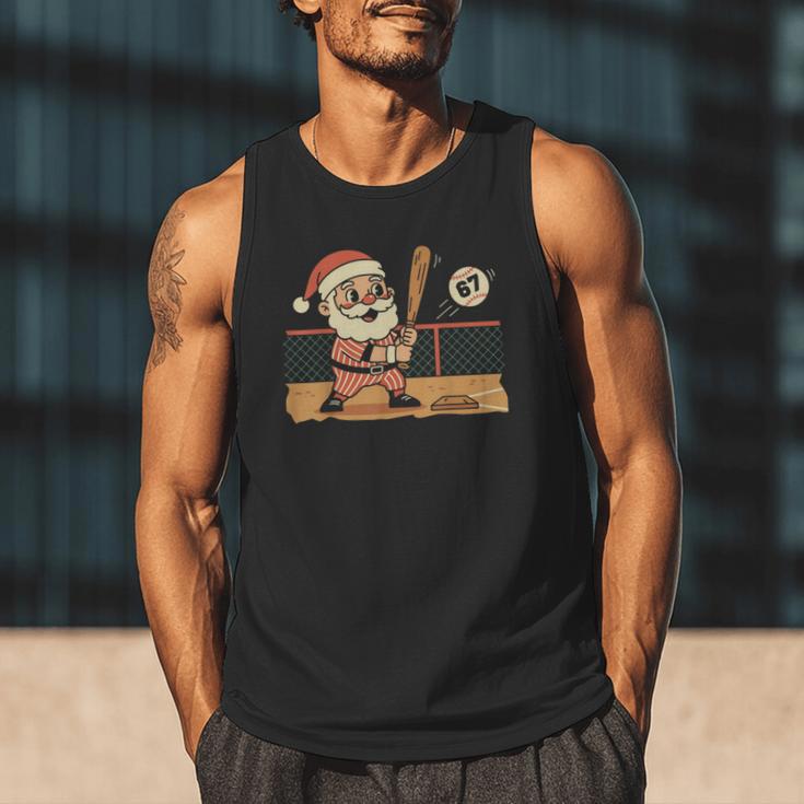 Baseball Santa 67 Christmas Xmas Boys Retro Men Tank Top Baseball Santa 67 Christmas Xmas Boys Retro Men Tank Top