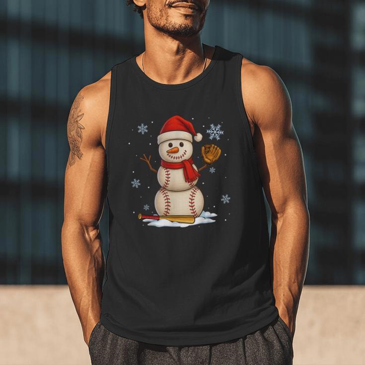 Baseball Snowman Merry Christmas Holiday Sports Xmas Pajamas Men Tank Top Baseball Snowman Merry Christmas Holiday Sports Xmas Pajamas Men Tank Top