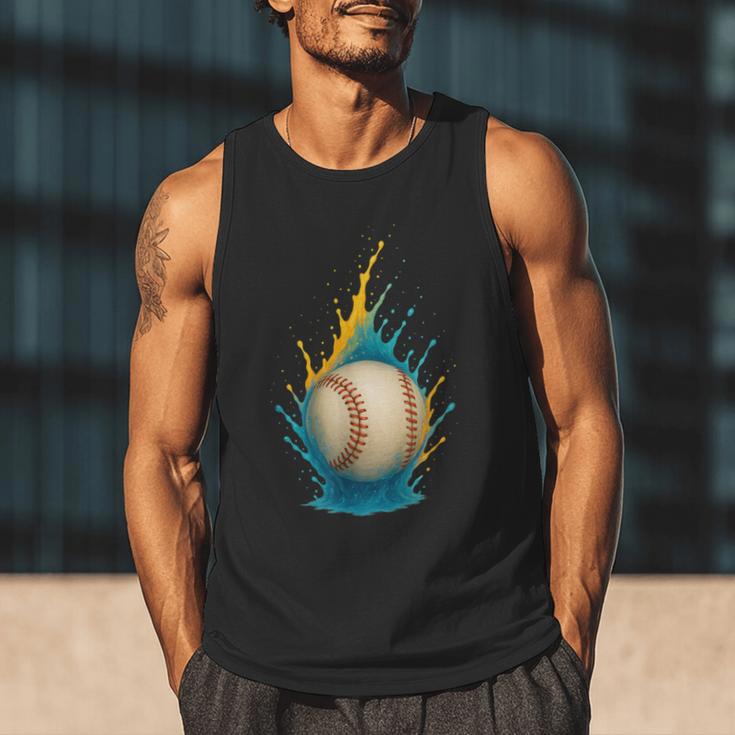 Baseball Splash Team Player For Kids Men Women Men Tank Top