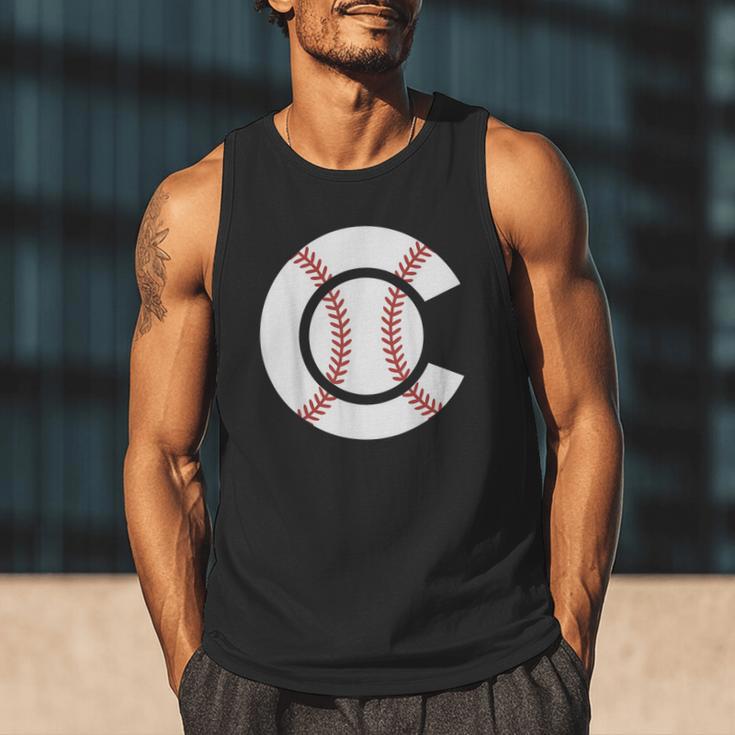 Baseball Sport Player Graphic Monogram Initial Letter C Men Tank Top Baseball Sport Player Graphic Monogram Initial Letter C Men Tank Top