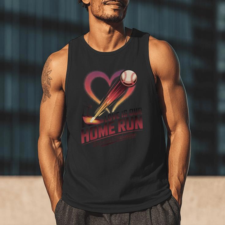 Baseball Valentine Love Is Our Home Run Apparel Men Tank Top