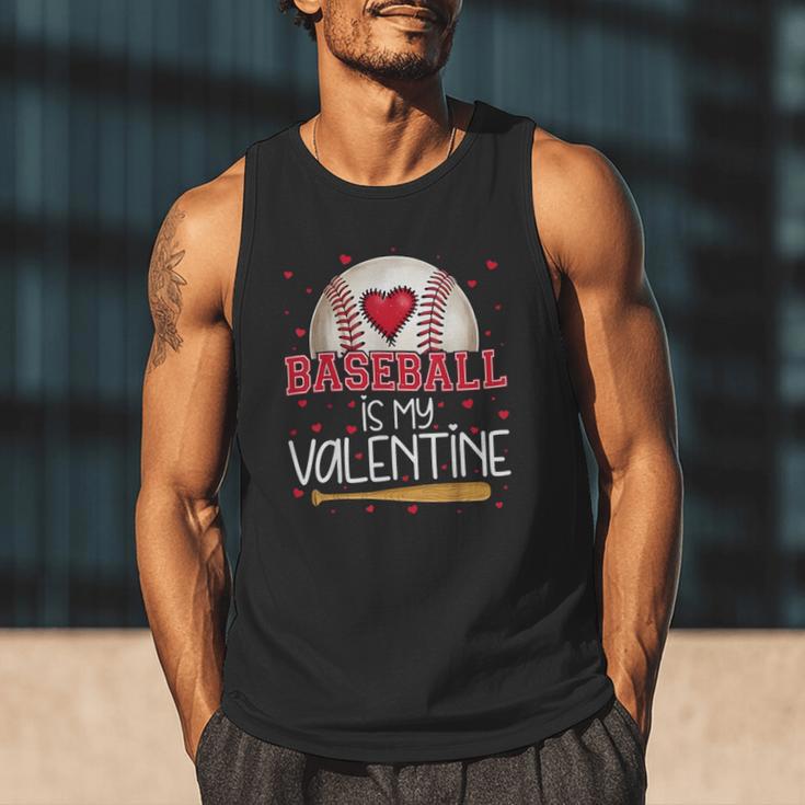 Baseball Is My Valentine Valentines Day Men Boys Kids Teen Men Tank Top