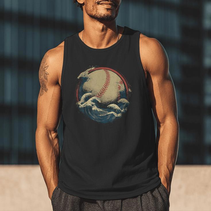 Baseball Waves Ocean Sports Baseball Fans Men Tank Top Baseball Waves Ocean Sports Baseball Fans Men Tank Top