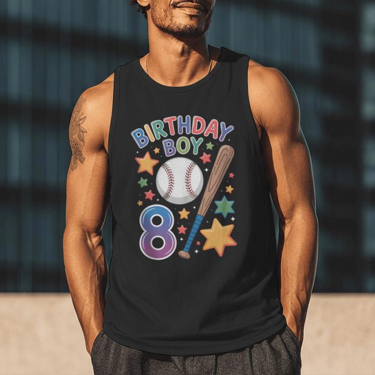 Birthday Boy 8th Birthday Baseball Men Tank Top Birthday Boy 8th Birthday Baseball Men Tank Top