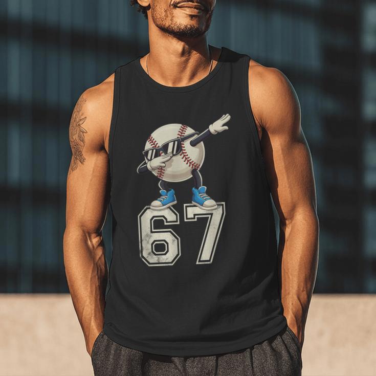 Boys Kids 67 Six Seven Sunglasses Dabbing Baseball Lover Men Tank Top Boys Kids 67 Six Seven Sunglasses Dabbing Baseball Lover Men Tank Top