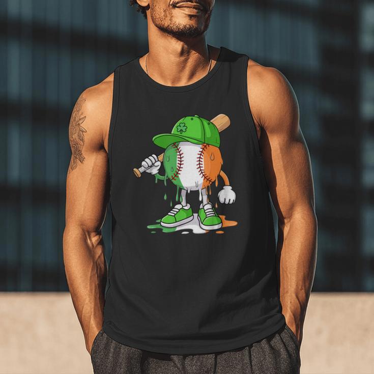 Boys St Patricks Day Kids Baseball Player Ice Cream Drip Men Tank Top Boys St Patricks Day Kids Baseball Player Ice Cream Drip Men Tank Top