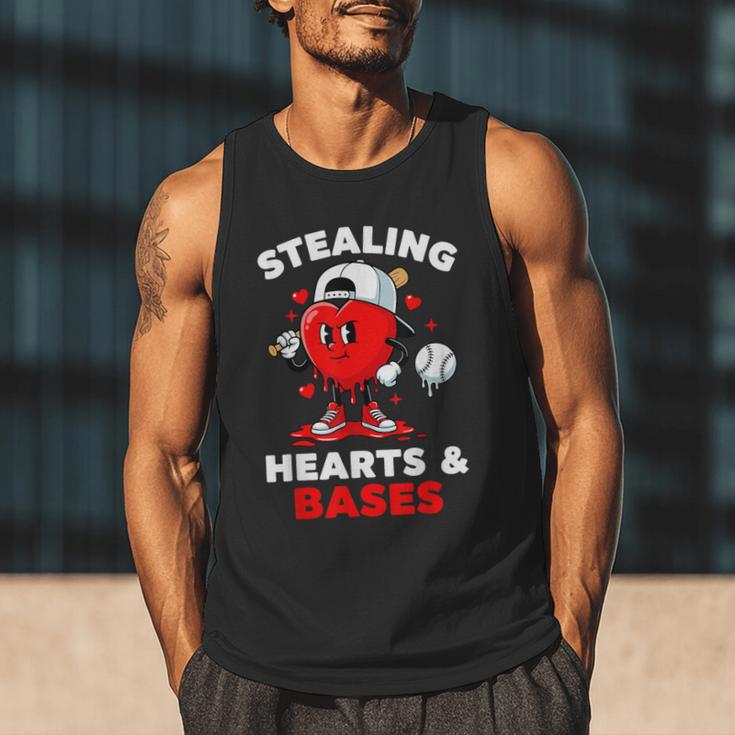 Boys Valentines Baseball Drip Icecream Stealing Hearts Kids Men Tank Top