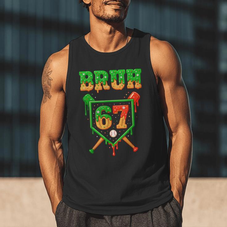 Bruh 67 Baseball Christmas Gingerbread Drip Number 67 Player Men Tank Top Bruh 67 Baseball Christmas Gingerbread Drip Number 67 Player Men Tank Top