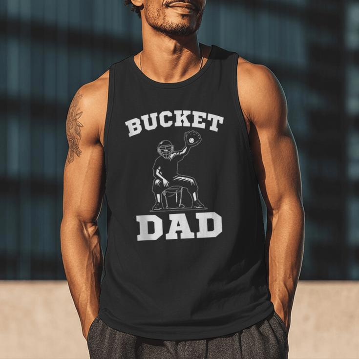 Bucket Dad Softball Dad Baseball Dad Catcher Men Tank Top