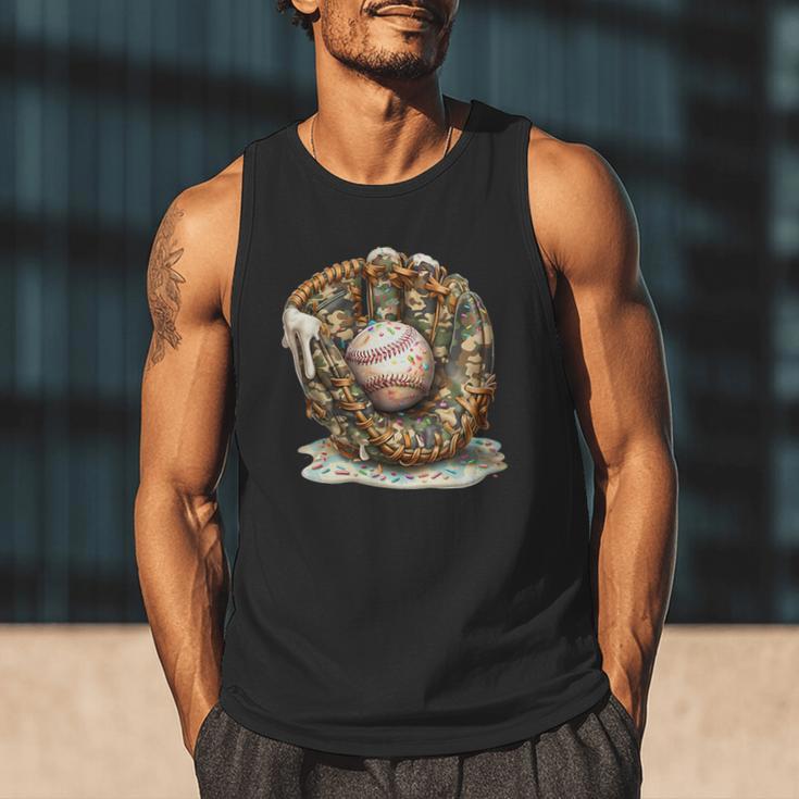 Camo Baseball Gloves Lifestyle 101 Apparel Drip Ice Cream Men Tank Top