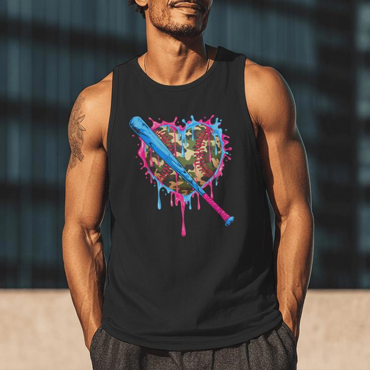 Camo Baseball Heart Drip Valentine Baseball Icecream Boys Men Tank Top