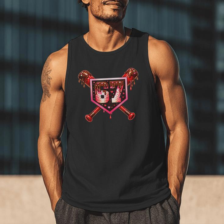 Chocolate 67 Drip Baseball Valentine Love Sports Men Tank Top Chocolate 67 Drip Baseball Valentine Love Sports Men Tank Top