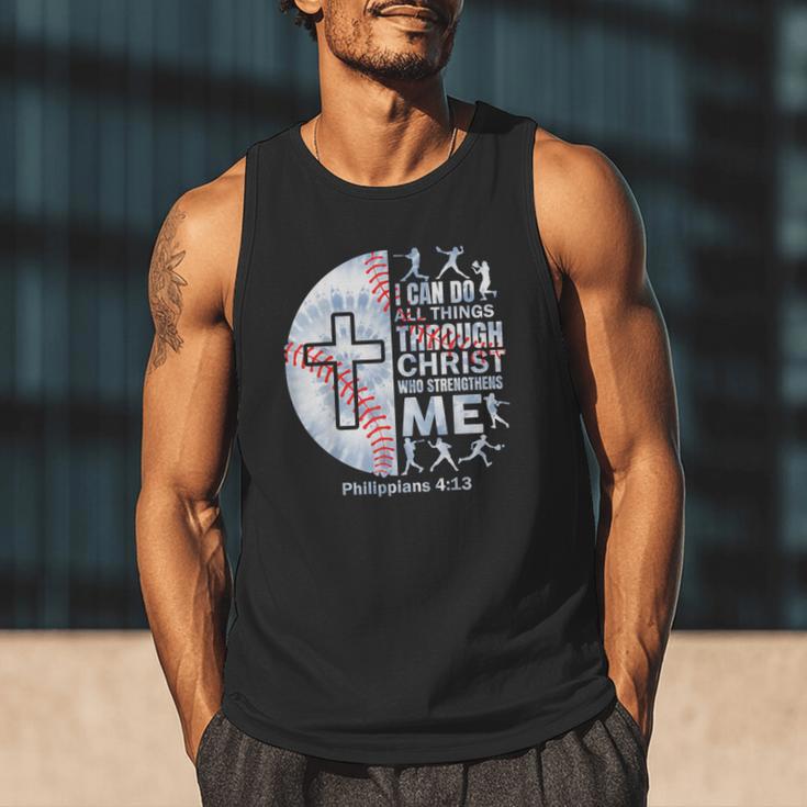Christian Baseball Men Boy Player Team Religious Philippians Men Tank Top