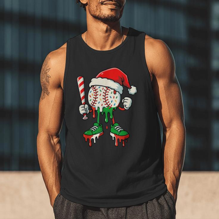 Christmas Baseball Drip For Boys Ice Cream Drip Baseball Men Tank Top Christmas Baseball Drip For Boys Ice Cream Drip Baseball Men Tank Top